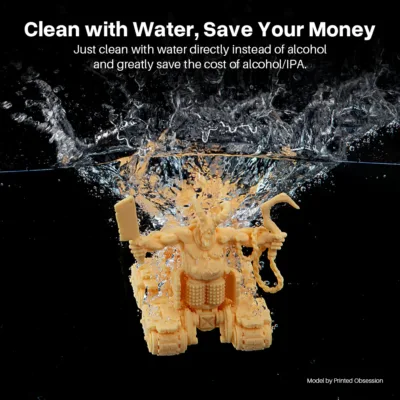 4th Dimension S.A - 3D Printing Experts - ELEGOO Water-Washable Resin V2.0 1KG Ceramic Grey