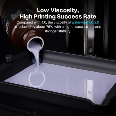 4th Dimension S.A - 3D Printing Experts - ELEGOO Water-Washable Resin V2.0 1KG Ceramic Grey
