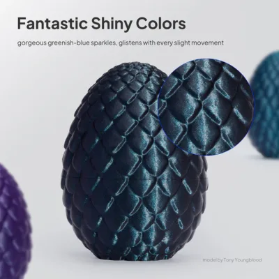 4th Dimension S.A - 3D Printing Experts - ELEGOO PLA Galaxy Filament 1.75mm Colored 1KG Peacock Blue