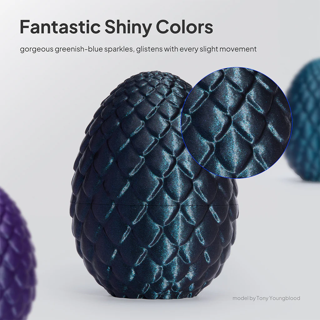 4th Dimension S.A - 3D Printing Experts - ELEGOO PLA Galaxy Filament 1.75mm Colored 1KG Peacock Blue