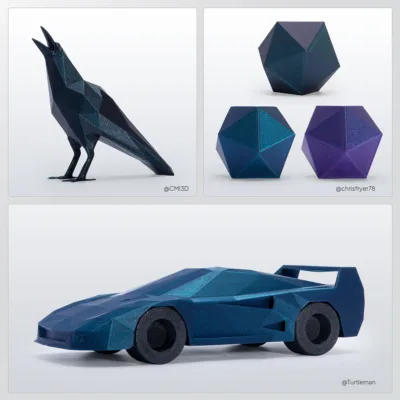 4th Dimension S.A - 3D Printing Experts - ELEGOO PLA Galaxy Filament 1.75mm Colored 1KG Peacock Blue
