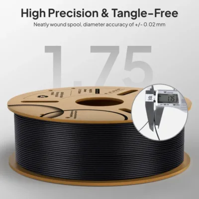 4th Dimension S.A - 3D Printing Experts - ELEGOO PLA-CF Filament 1.75mm Colored 1KG Black